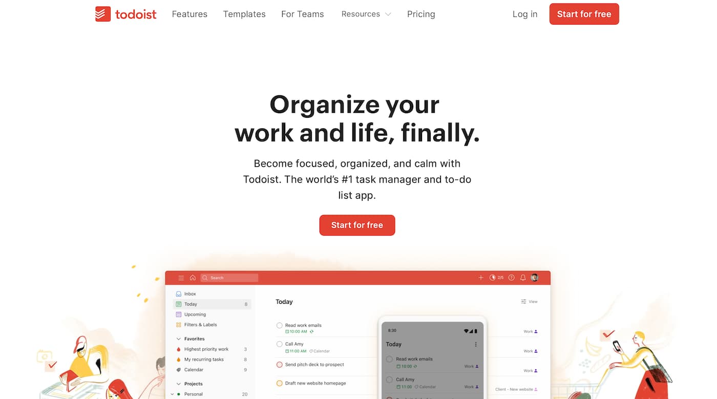 Todoist project management software