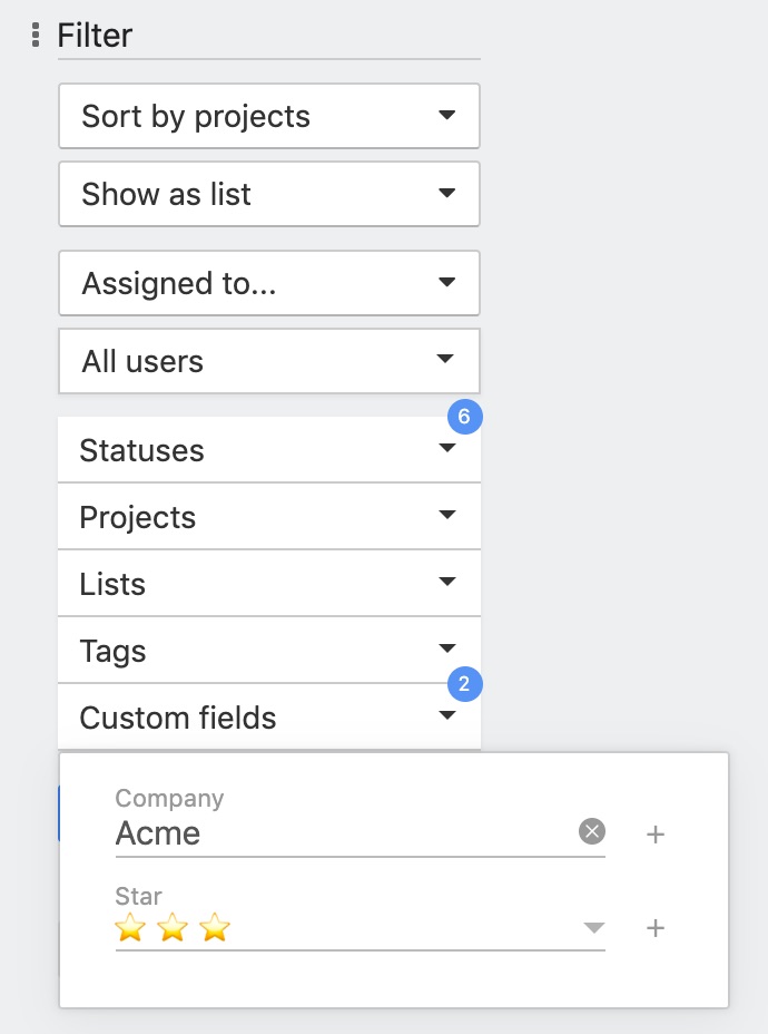 Custom fields