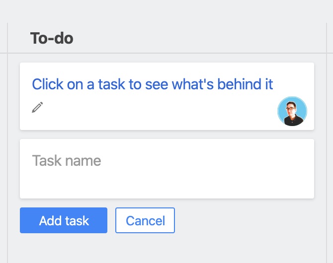 Add tasks inline